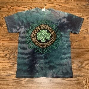 Delta Pro Vintage 2000s Green Tie-Dye Celtic Shirt, Mens Size XL